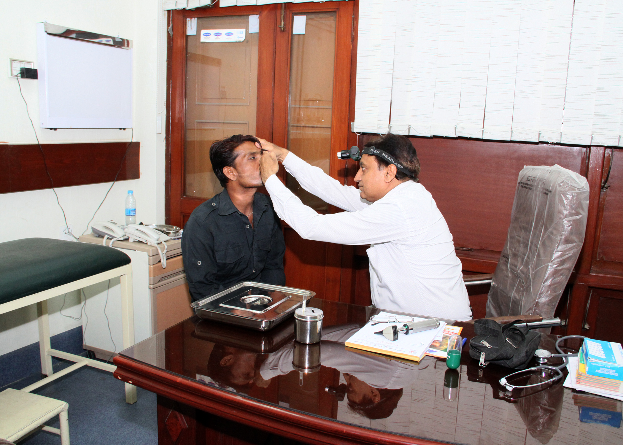 Doctor with patient